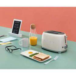 Smeg 50's Retro Style Aesthetic 2 Slice Toaster, Cream (Available for UAE Customers Only)