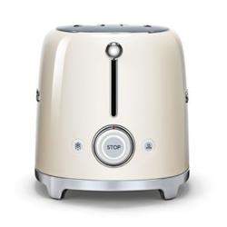 Smeg 50's Retro Style Aesthetic 2 Slice Toaster, Cream (Available for UAE Customers Only)