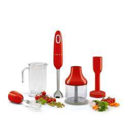Smeg 50's Retro Style Aesthetic Hand Blender with Accessories, Red (Available for UAE Customers Only)