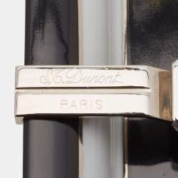 S.T. Dupont Black/White Cigar Ashtray With Adjustable Silver Bridge
