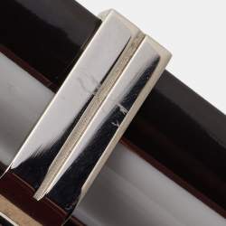 S.T. Dupont Black/White Cigar Ashtray With Adjustable Silver Bridge