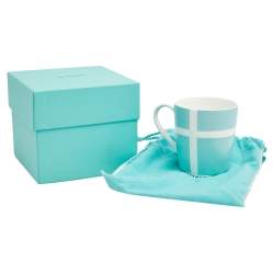 Tiffany & Co. Turquoise Porcelain Bow Mug