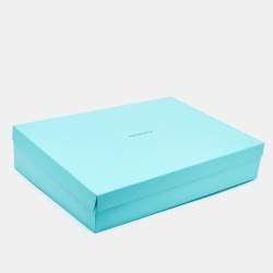 Tiffany & Co. Blue/Camel Brown Cashmere and Wool Reversible Color Block Blanket