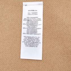 Tiffany & Co. Blue/Camel Brown Cashmere and Wool Reversible Color Block Blanket
