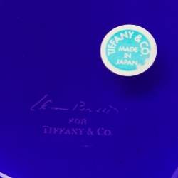 Pre Owned Tiffany & Co. x Elsa Peretti Cobalt Glass Heart Paperweight