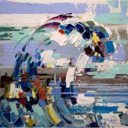 Vertical Wave By Vadim Dolgov, Canada,2022 (40.64 X 40.64)