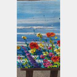 Flowers On The Coast By Vanya Georgieva, Italy,2023 (40 X 80)