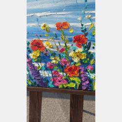 Flowers On The Coast By Vanya Georgieva, Italy,2023 (40 X 80)