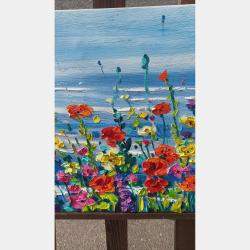 Flowers On The Coast By Vanya Georgieva, Italy,2023 (40 X 80)