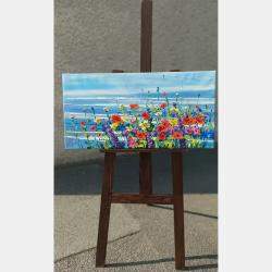 Flowers On The Coast By Vanya Georgieva, Italy,2023 (40 X 80)