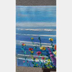 Flowers On The Coast By Vanya Georgieva, Italy,2023 (40 X 80)