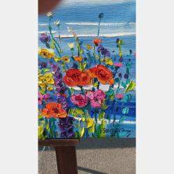 Flowers On The Coast By Vanya Georgieva, Italy,2023 (40 X 80)