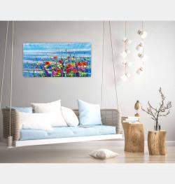 Flowers On The Coast By Vanya Georgieva, Italy,2023 (40 X 80)