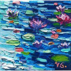 Water Lilies Reflections 4 By Vanya Georgieva, Italy,2024 (13 X 13)