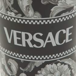 Pre Owned Versace Black & Gray Barocco Travel Mug