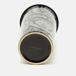 Pre Owned Versace Black & Gray Barocco Travel Mug