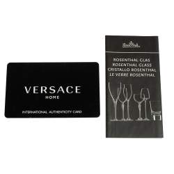 Versace x Rosenthal Medusa Lumiere Champagne Flute Set of 2 