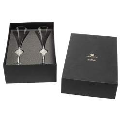 Versace x Rosenthal Medusa Lumiere Champagne Flute Set of 2 