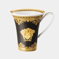 Versace Black/Gold I Love Baroque Espresso Cup and Saucer Set Of 6
