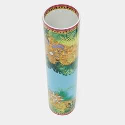 Pre Owned Versace X Rosenthal Jungle Animalier Tall Vase 36 cm
