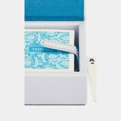 Pre Owned Versace Medusa White General Playing Cards Box Set