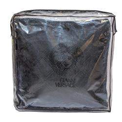 Pre Owned Versace Medusa Black Cotton Cushion