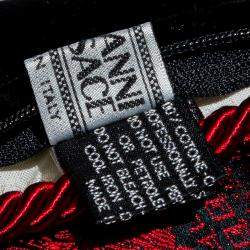 مملوكة مسبقًا Versace Medusa Red & Black Cotton & Velvet Pillow