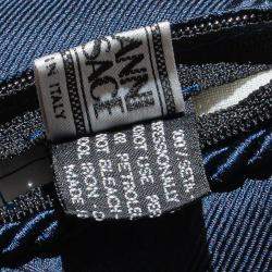 مملوكة مسبقًا Versace Medusa Navy Blue Cotton Cushion