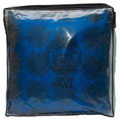 Versace Medusa Blue Cotton & Velvet Cushion 45 CM