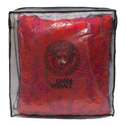 Pre Owned Versace Medusa Red Cotton Cushion 45 CM