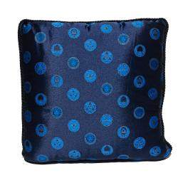 Pre Owned Versace Blue & Red Cotton Cushion 45 CM