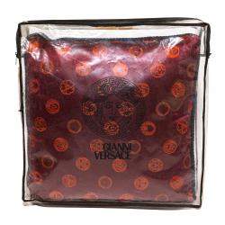 Pre Owned Versace Blue & Red Cotton Cushion 45 CM