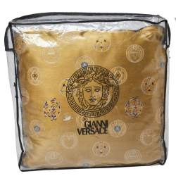 Versace Gold Medusa Print Cushion 45CM