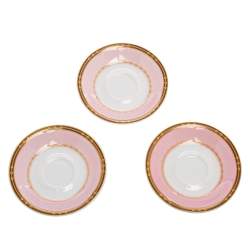 Pre Owned Versace x Rosenthal Le jardin de Versace Saucers Set of 3
