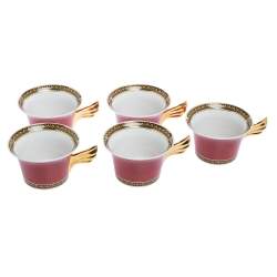 Versace x Rosenthal Medusa Porcelain Tea Cups Set of 5