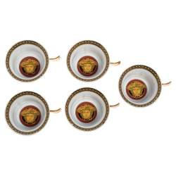 Versace x Rosenthal Medusa Porcelain Tea Cups Set of 5