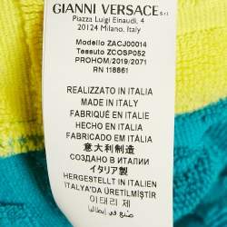 Pre Owned Versace Home Multicolor Terry Baroque Print Belted Bathrobe M