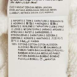 Pre Owned Versace Home White Terry Baroque Belted Bathrobe M