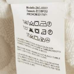 Pre Owned Versace Home White Terry Baroque Belted Bathrobe M