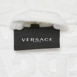Pre Owned Versace Home Terry Baroque Belted Bathrobe M