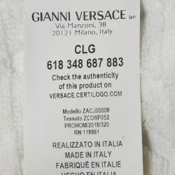 Pre Owned Versace Home Terry Baroque Belted Bathrobe M