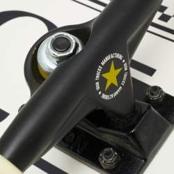 Pre Owned Versace White/Black Logo Print Wood Skateboard