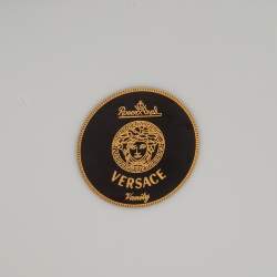 Pre Owned Versace X Rosenthal Dark Blue & Yellow Barocco Vanity Ashtray 16 cm