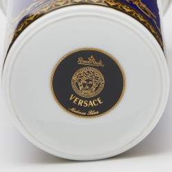 Rosenthal Meets Versace Medusa Blue Porcelain Vase