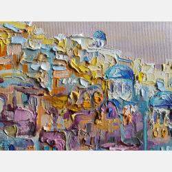 Landscape Santorini, Greece By Viktoria Lapteva, Ukraine,2020 (56 X 95)