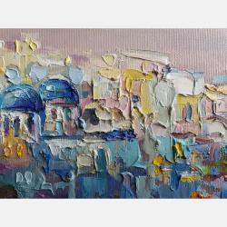 Landscape Santorini, Greece By Viktoria Lapteva, Ukraine,2020 (56 X 95)
