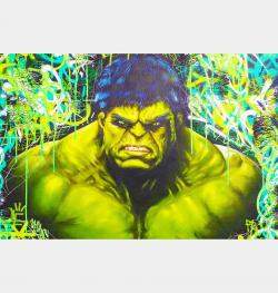 Hulk Art By Vincent Bardou, France,2024 (80 X 80)