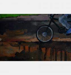 Blossoming. Cyclist By Zhanna Kondratenko, Ukraine,2023 (90 X 75)