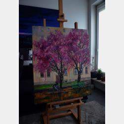 Blossoming. Cyclist By Zhanna Kondratenko, Ukraine,2023 (90 X 75)