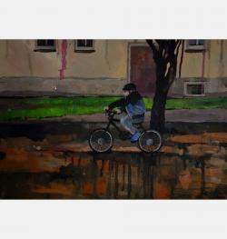 Blossoming. Cyclist By Zhanna Kondratenko, Ukraine,2023 (90 X 75)